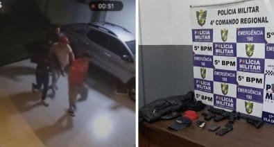 Bandidos são baleados pela PM após roubo à casa e perseguição com reféns