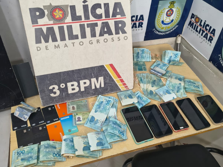 Golpistas são presos com R$ 16,7 mil em dinheiro em caixa eletrônico de farmácia na capital