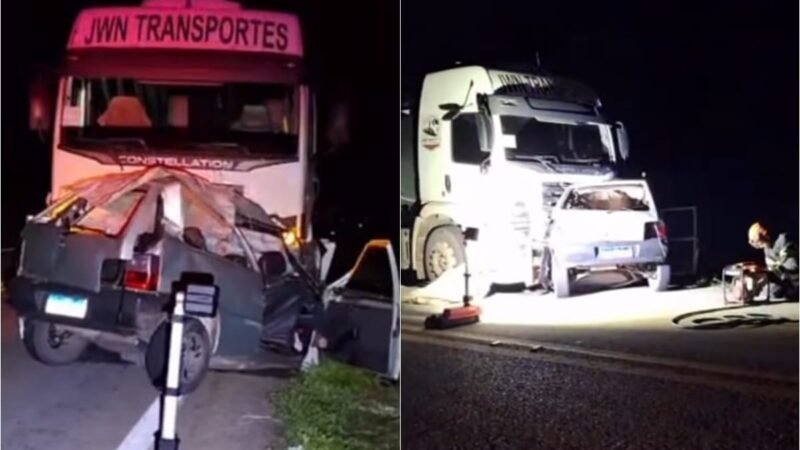 Motorista morre após invadir pista e bater de frente com caminhão em rodovia de MT