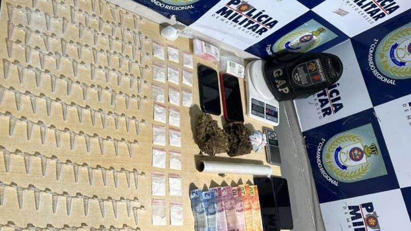 Três são presos pela Polícia Militar em Cuiabá suspeitos por tráfico ilícito de drogas