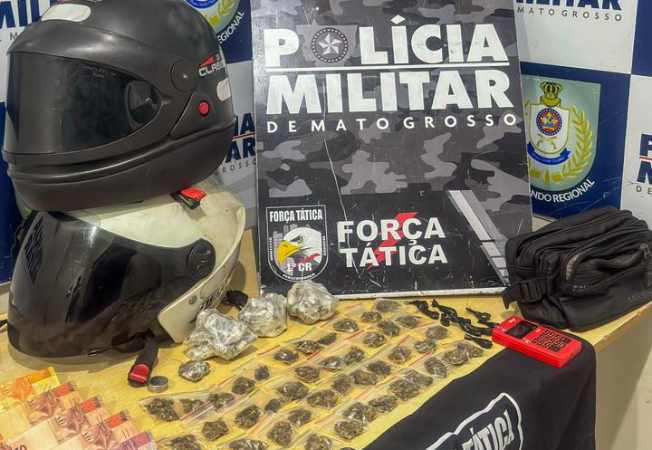 Força Tática prende homem com 84 porções de drogas em Cuiabá