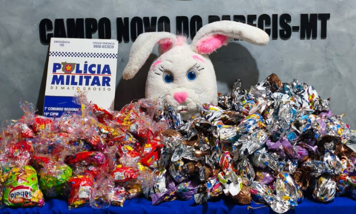 ‘Coelhinho de facção’ é preso e menores detidos com ovos de Páscoa para crianças em MT