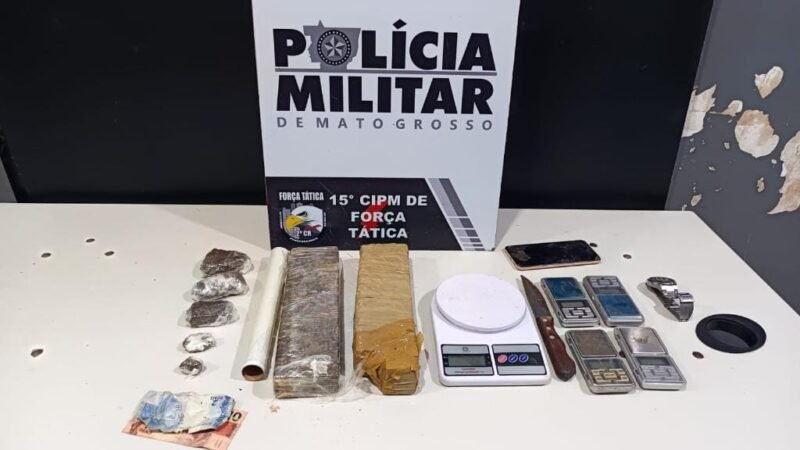 Força Tática prende homem com tabletes e porções de maconha em Várzea Grande