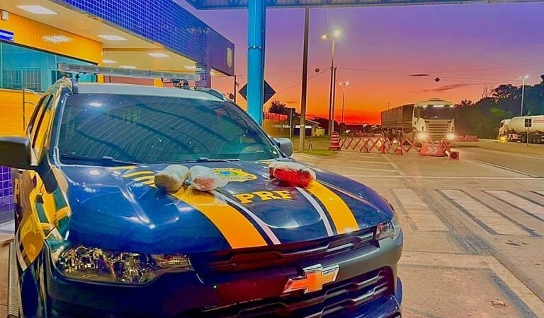 PRF apreende droga em bagagem de passageira de ônibus na rodovia BR-364, em Cuiabá