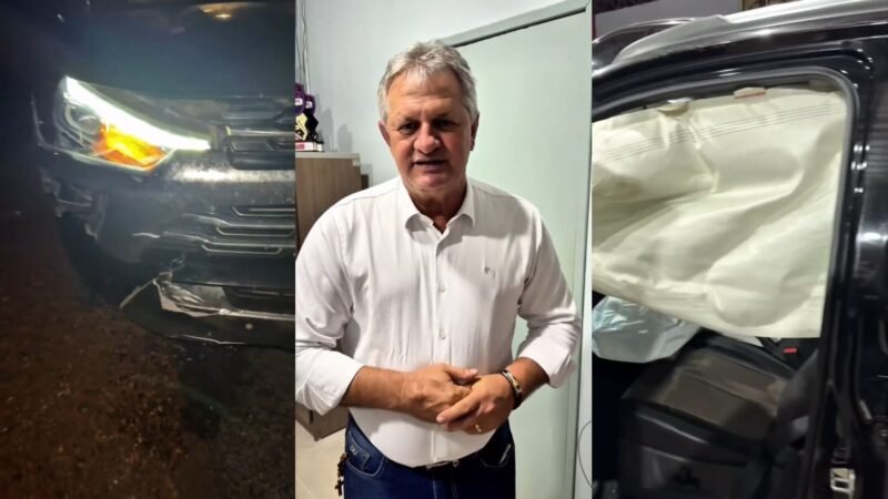 Deputado estadual se envolve em acidente com anta em rodovia de Mato Grosso