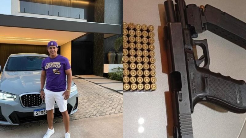 Alvo de operação por “jogo do tigrinho”, influencer é preso por porte ilegal de arma em Cuiabá