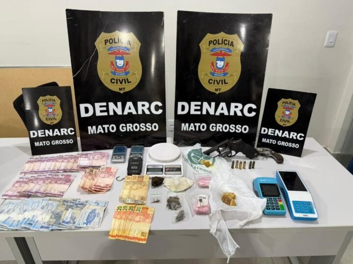 Polícia Civil prende quatro pessoas e derruba ponto de venda de drogas em Cuiabá