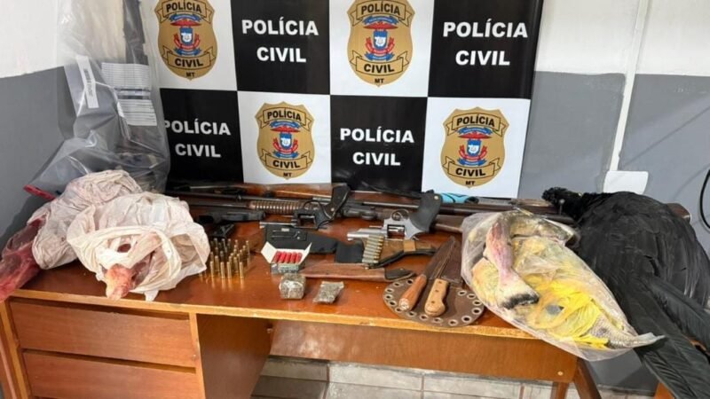Polícia Civil prende 10 pessoas e apreende 7 armas em operação na zona rural