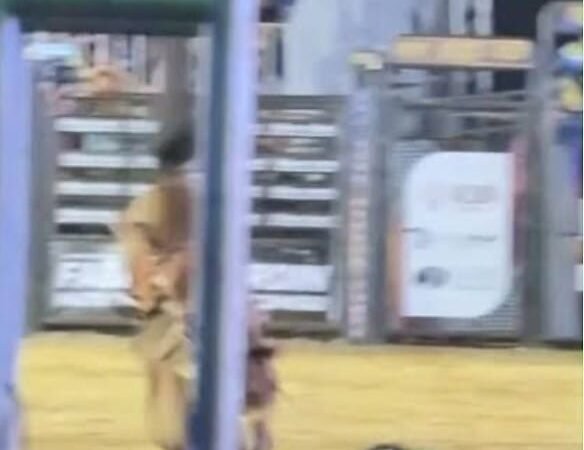 Peão é pisoteado por touro e sofre fratura em três costelas durante rodeio na ExpoVG