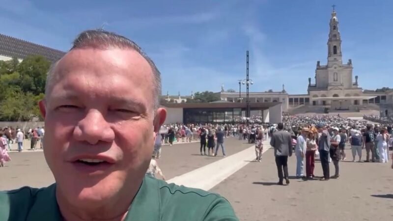 Fagundes desmente viagem para “Gilmarpalozza” e mostra imagens cumprindo promessa à Virgem de Fátima