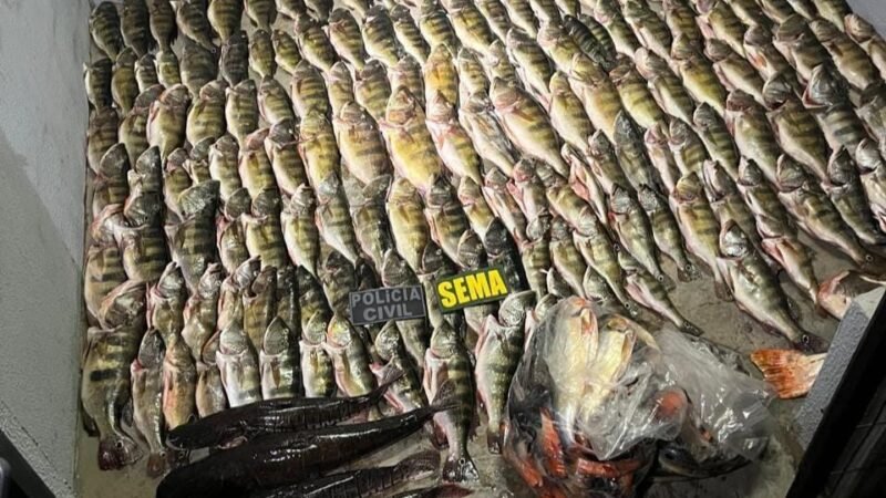 Sema apreende 184 unidades de pescado e carne de caça, e aplica R$ 53 mil em multas