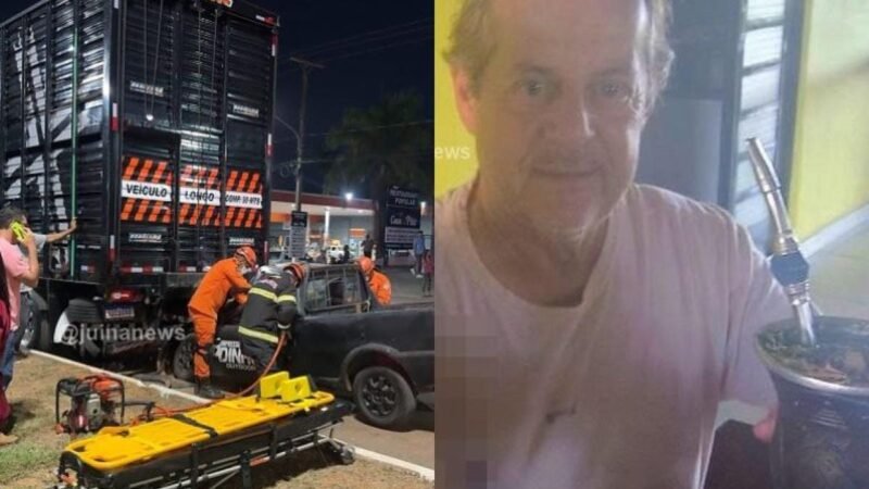 Empresário morre após bater picape na traseira de carreta estacionada em avenida de MT