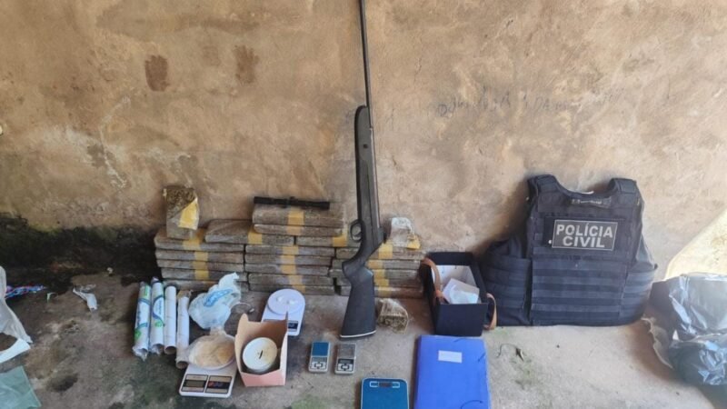Traficante é preso pela PC em imóvel usado por facção como depósito de drogas e armas
