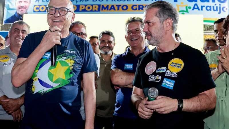 Em evento político, Pivetta e Mauro Mendes lembram que assumiram estado “quebrado”