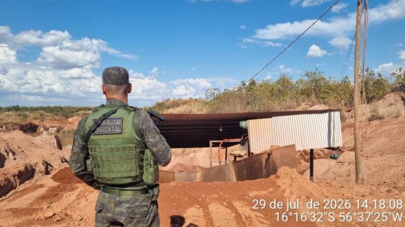 Garimpo é alvo de fiscalização ambiental e empresário é preso após ameaçar secretário em MT