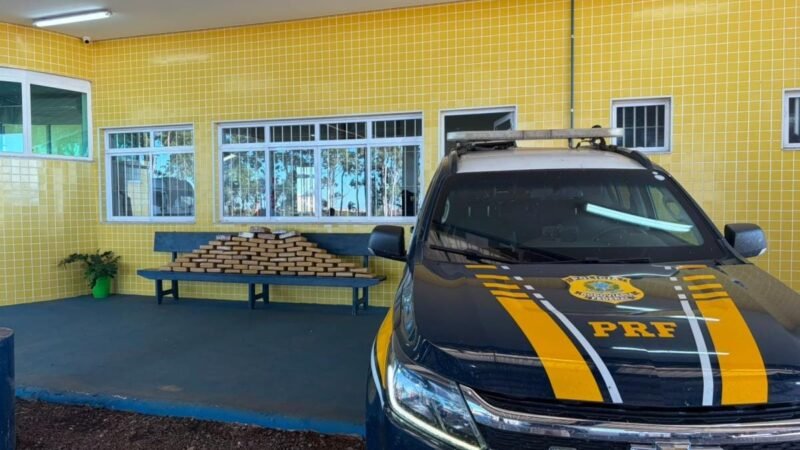 Traficante é preso pela PRF com 75 quilos de drogas em carro na rodovia BR-364