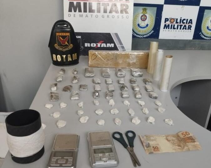 Rotam prende foragido por homicídio com tablete de maconha e porções de cocaína