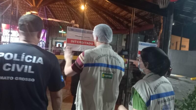 Restaurante em Cuiabá descumpre determinação e é interditado pela terceira vez pela Vigilância