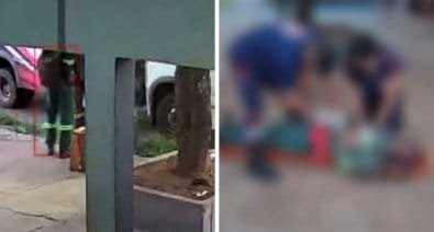 Vídeo mostra homem sendo executado a tiros ao entrar em ônibus para ir ao trabalho