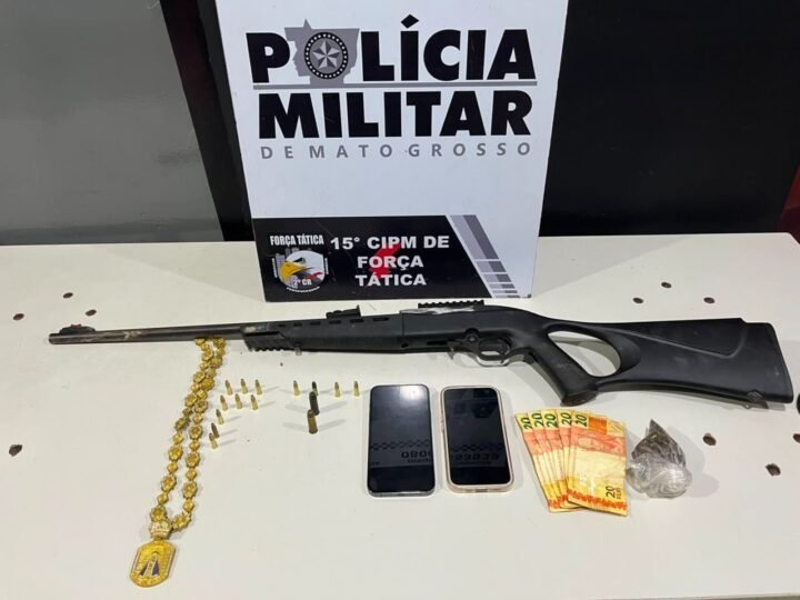 Força Tática prende foragido da Justiça e apreende fuzil e munições