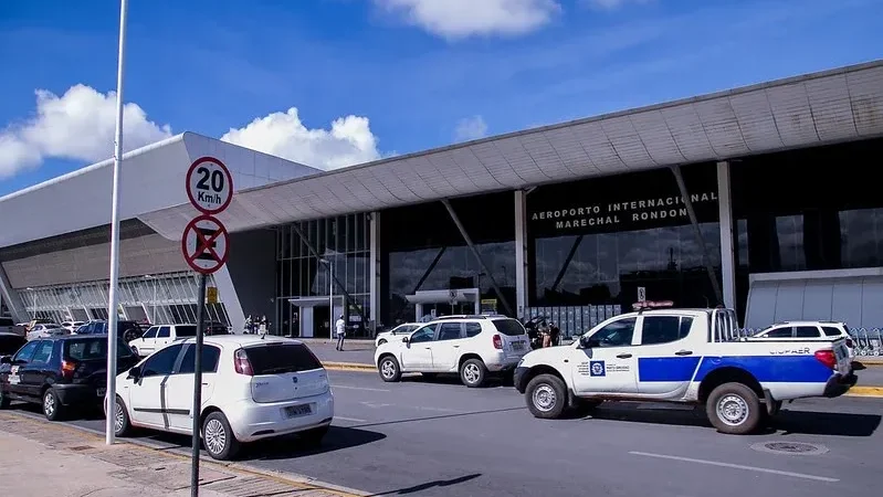 Pneu de avião estoura em pouso e afeta seis voos no Marechal Rondon, em Várzea Grande