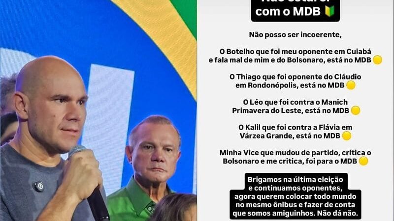 Abilio reage à decisão do PL em se aliar ao MDB e diz preferir ser expulso do que apoiar Janaina