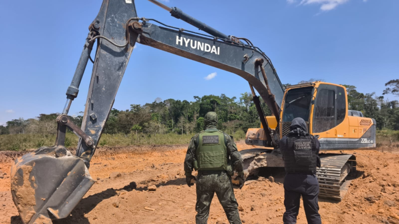 Batalhão Ambiental da PM apreende máquinas e fecha garimpos ilegais em Mato Grosso