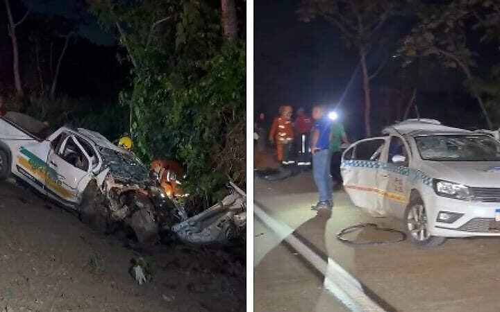 Motorista e passageiro morrem em acidente com três veículos perto de Cuiabá