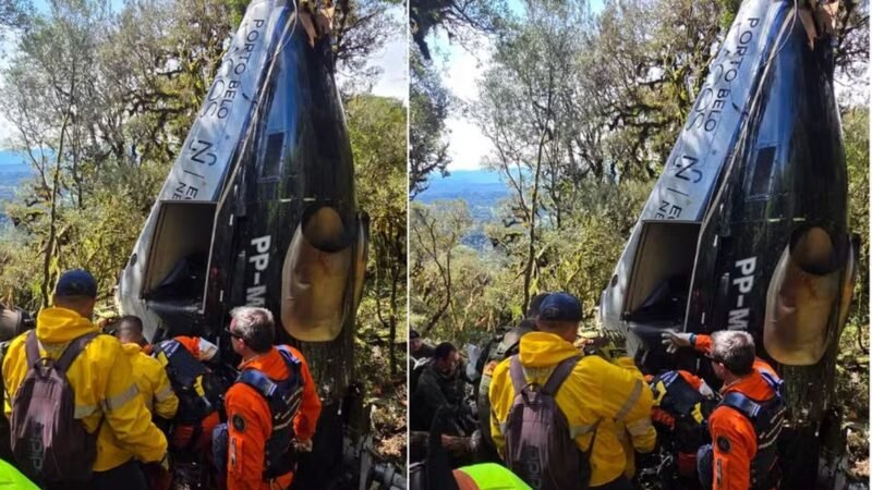 Corpos de vítimas de queda de helicóptero em SC são liberados