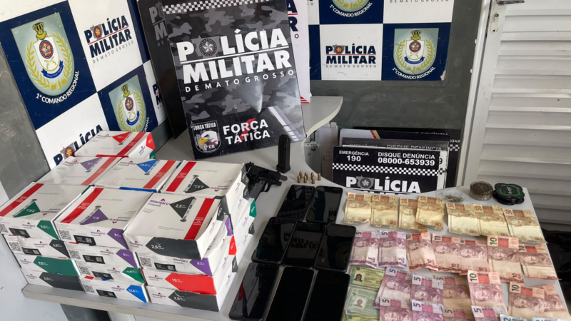 Força Tática prende quatro suspeitos e recupera produtos roubados em Cuiabá