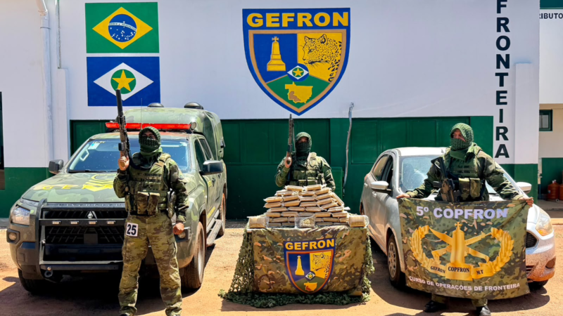 Gefron apreende 40 tabletes de maconha em tanque de combustível de Ford Ka em MT