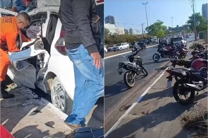 Pai de estudante pede oração após acidente em avenida de Cuiabá: “5% de chance de vida”