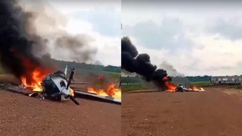 Piloto suspeito de incendiar avião interceptado pela FAB morre em confronto com o Gefron em MT