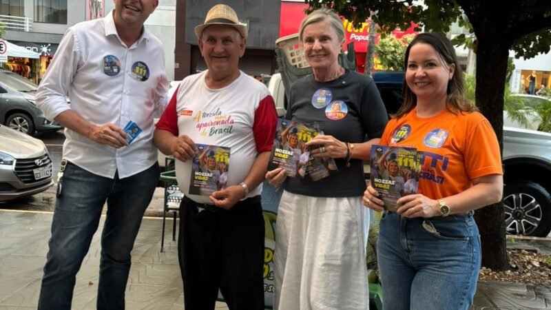 Margareth recebe apoio popular em Sorriso durante agenda com Jucélia Ferro e Ari Lafin