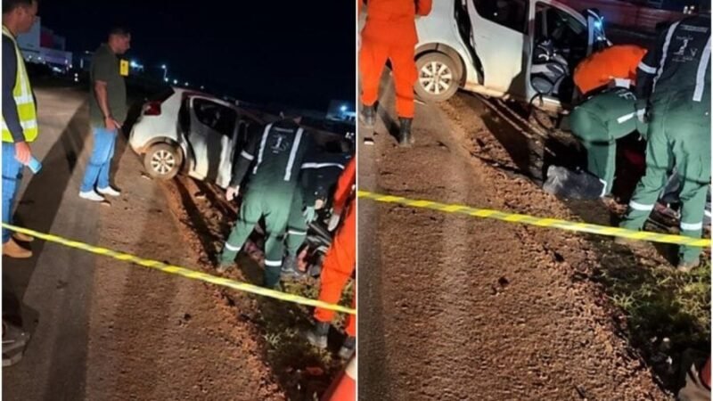 Carro bate em carreta bitrem e três pessoas morrem em rodovia estadual de Mato Grosso