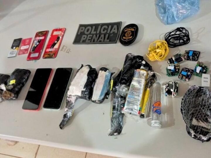 Detento e policial penal são presos por entrada de drogas e aparelhos celulares em unidade prisional