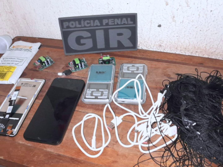 Polícia Penal apreende celular e materiais eletrônicos durante ronda na penitenciária de VG