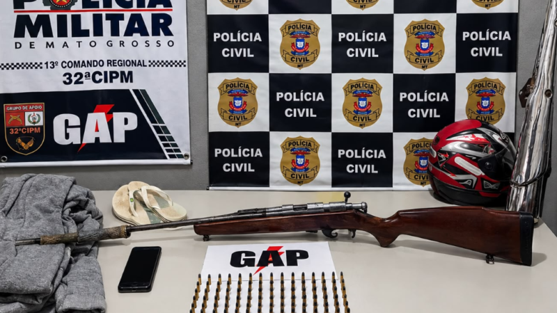 Menor é apreendido após render casal e roubar R$ 34 mil em joias e dinheiro de residência em MT