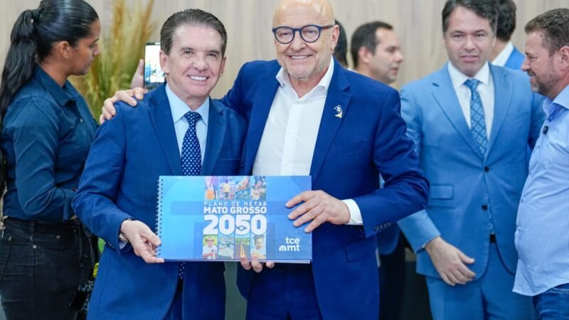 TCE firma parceria com MT e MP; Sérgio Ricardo destaca papel de Pivetta e entrega Plano MT 2050