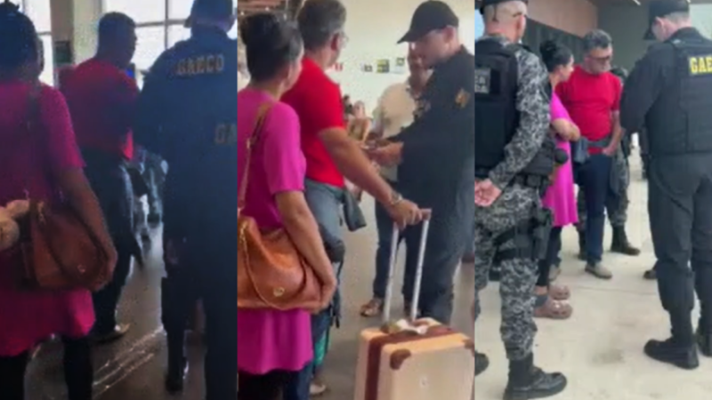 Vídeo mostra servidor sendo preso pelo Gaeco em aeroporto de MT após viagem ao Caribe